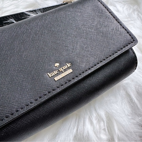 Kate Spade Black Crossbody Bag with Chain Accent Straps - Picture 7 of 7